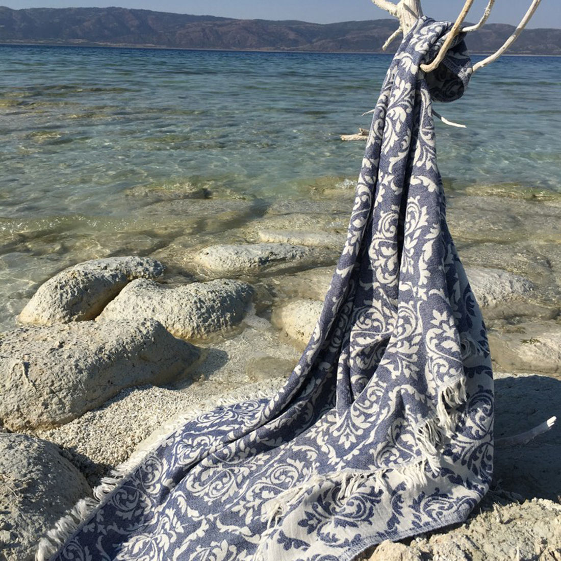 192DCH162320-201.jpg Barok - Dark Blue – Фута (пешкир за плажа) - Image 1