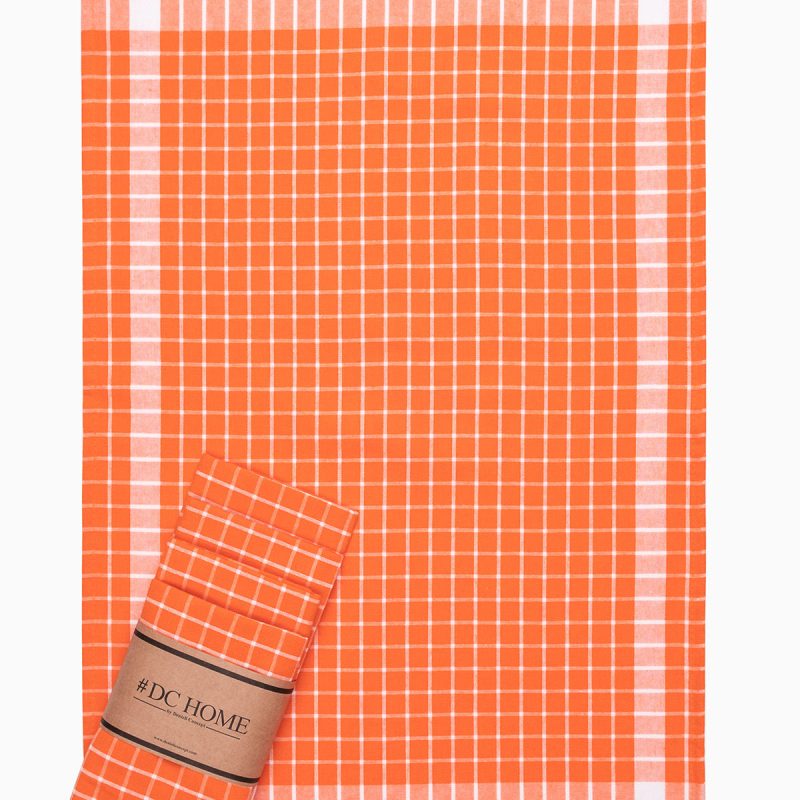 Kareli - Orange – Комплет крпи за раце (5 парчиња)