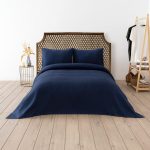 Waffle - Navy Blue – Пике прекривач