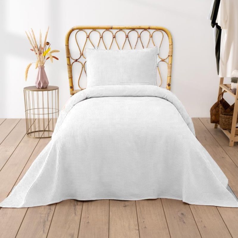 Waffle - White – Пике прекривач