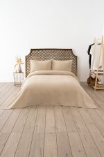 Waffle - Beige – Дупли пике прекривач