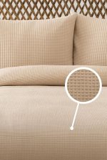 Waffle - Beige – Дупли пике прекривач - Image 2