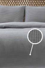 Waffle - Grey – Дупли пике прекривач - Image 2