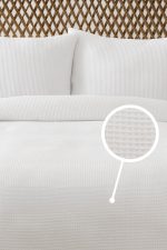 Waffle - White – Дупли пике прекривач - Image 2
