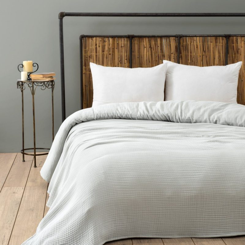 Muslin - Grey (220 x 250) – Дупли Муслин прекривач