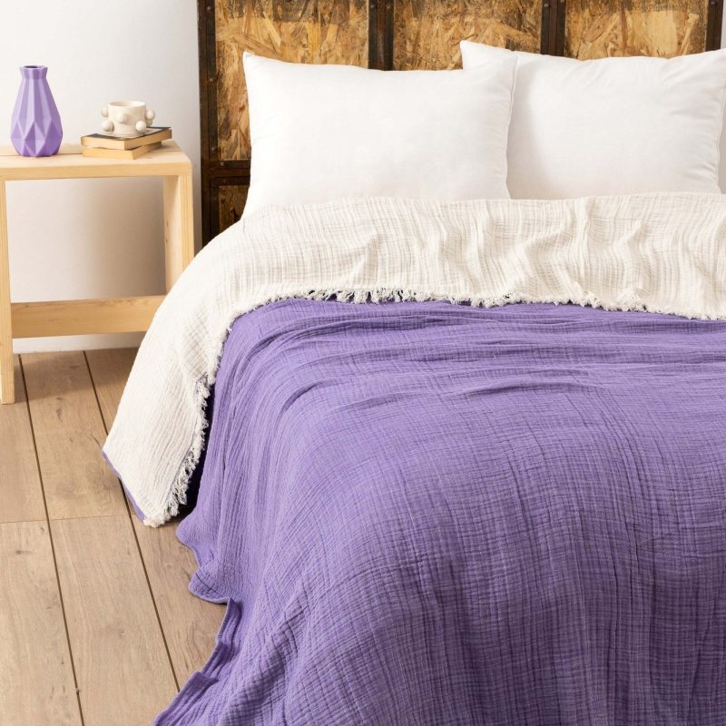 Muslin - Damson (170 x 250) – Единечен Муслин прекривач