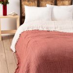 Muslin - Tile Red (170 x 250) v2 – Единечен Муслин прекривач