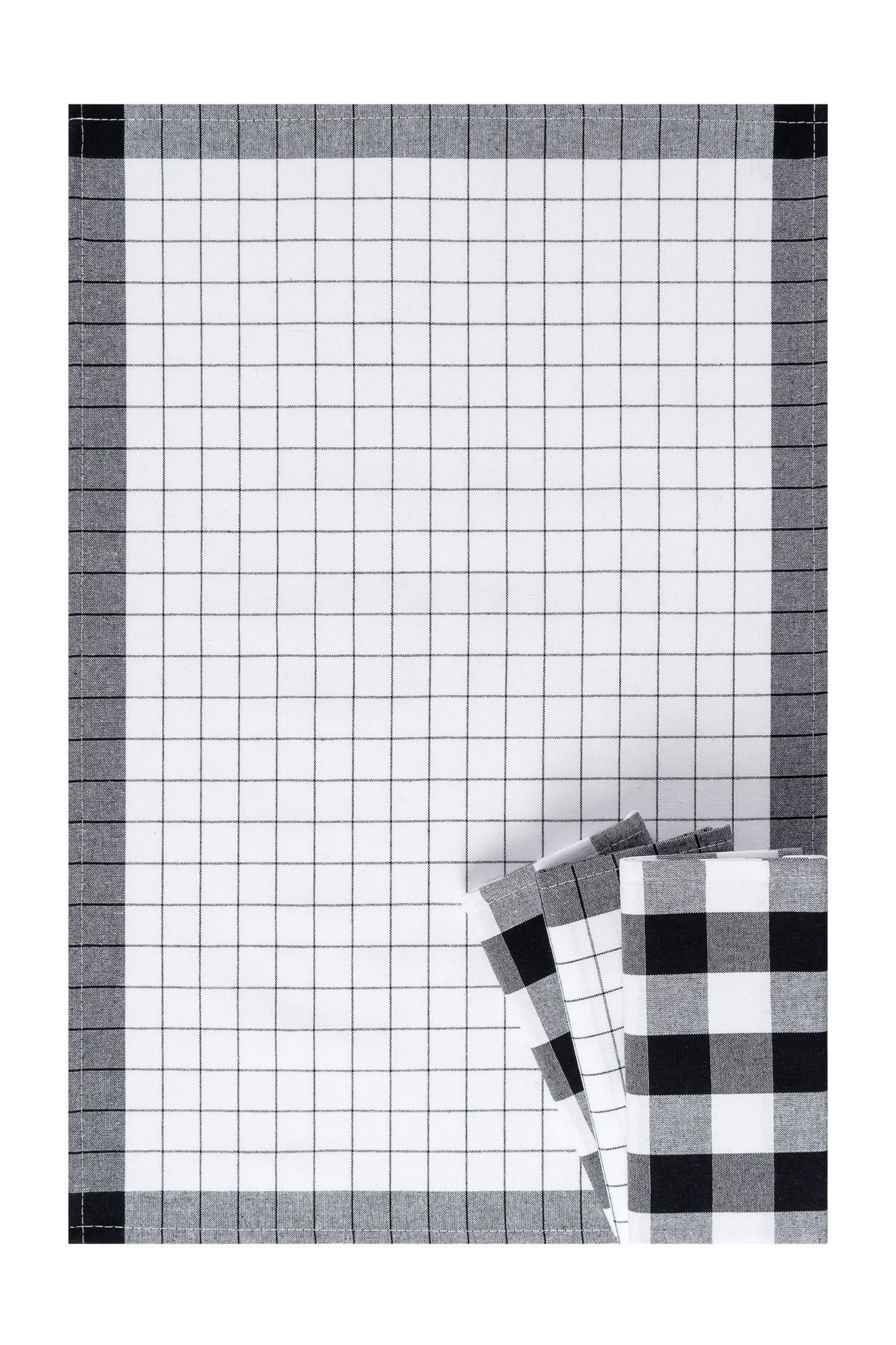 198DCH121220-201.jpg Madrid - Black – Комплет кујнски крпи (4 парчиња) - Image 1