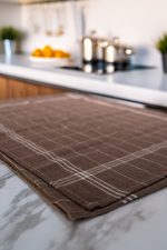 Juno - Brown, White – Комплет кујнски крпи (10 парчиња) - Image 2