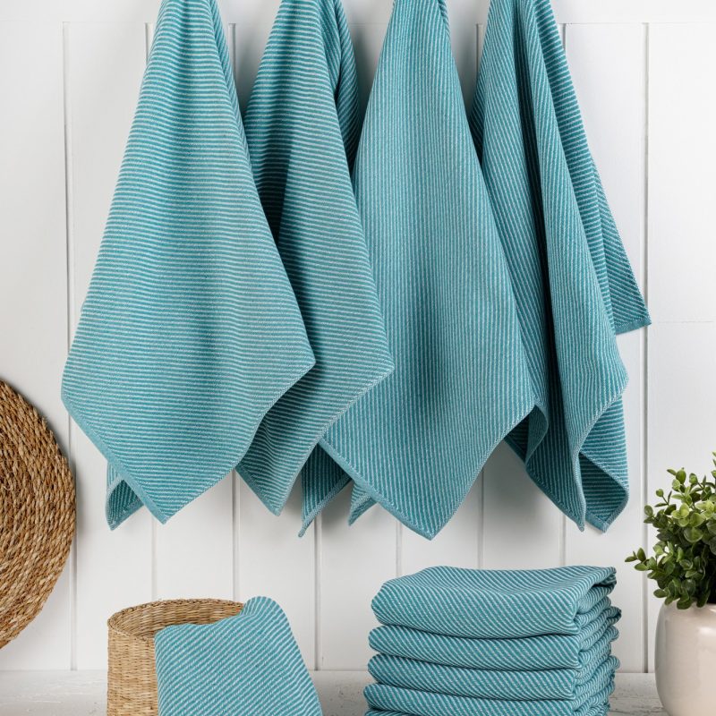 Eloise - Petrol – Комплет кујнски крпи (10 парчиња)