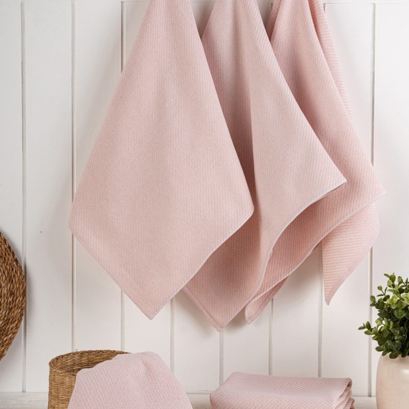 Eloise - Light Pink – Комплет кујнски крпи (6 парчиња)