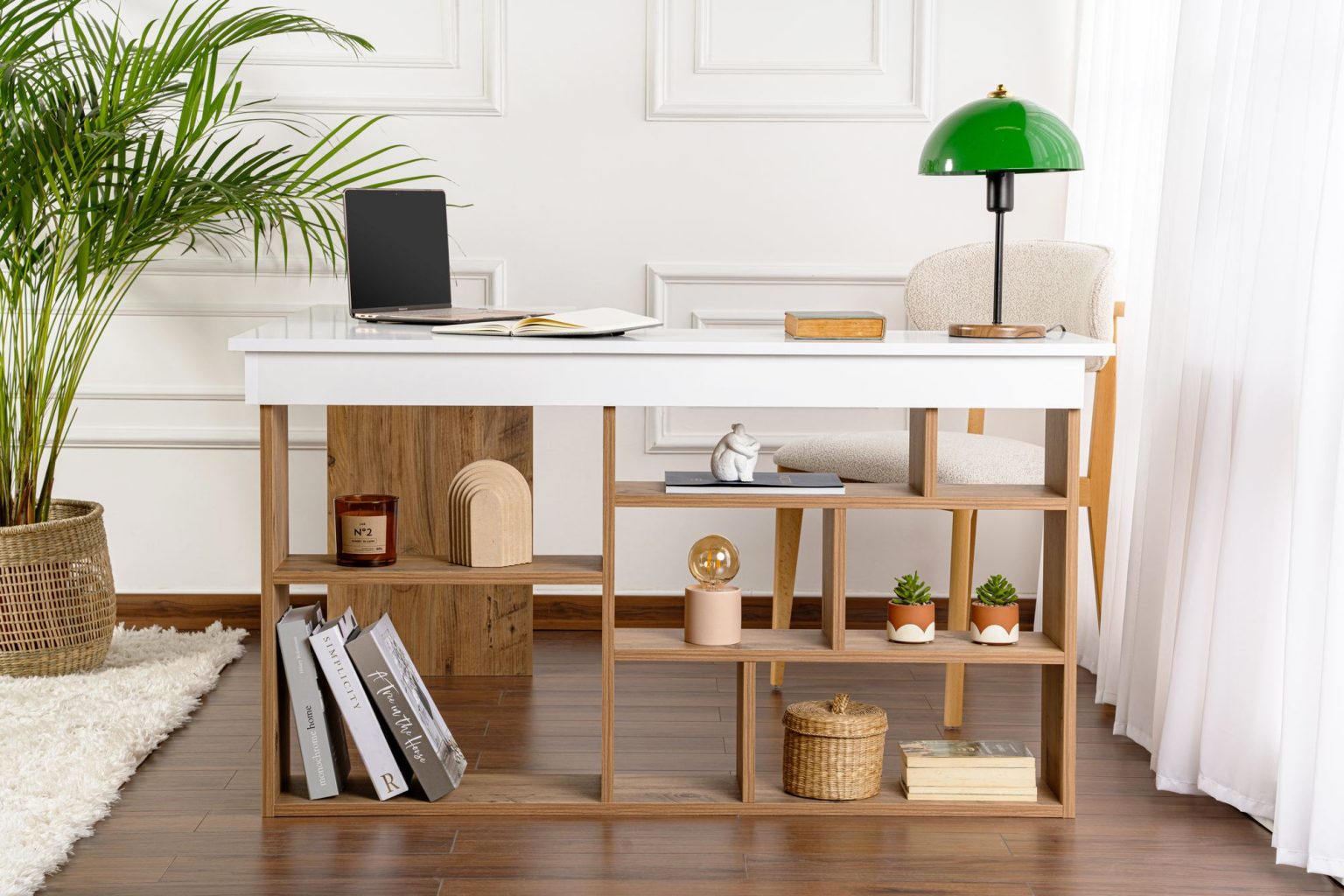 Vesper - White, Atlantic Pine – Канцелариско биро - Image 3