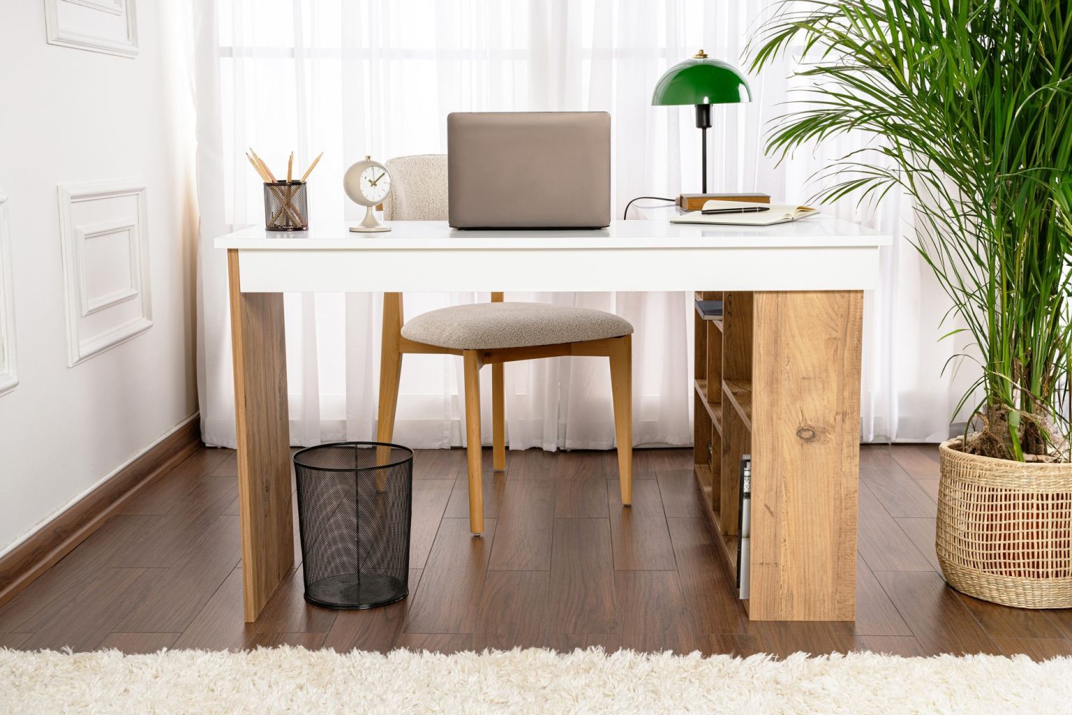 Vesper - White, Atlantic Pine – Канцелариско биро - Image 4