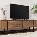 Serenity - Walnut, Black – ТВ комода