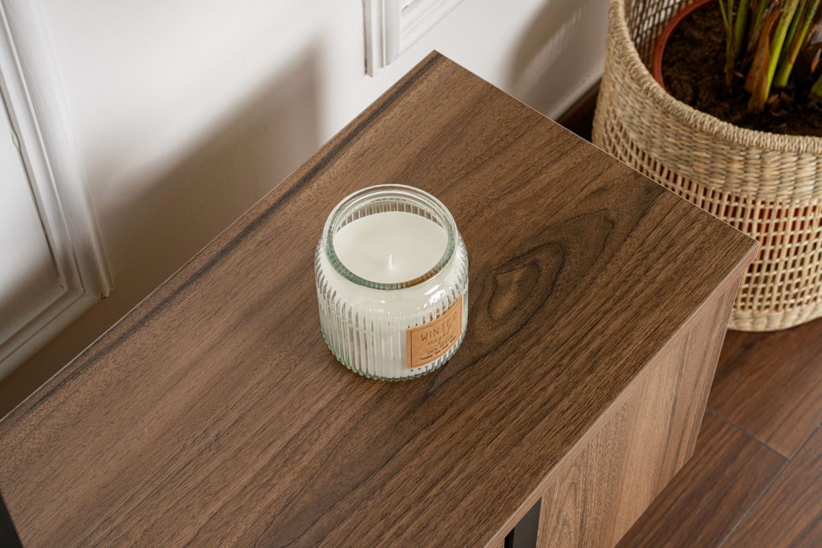 Serenity - Walnut, Black – ТВ комода - Image 4