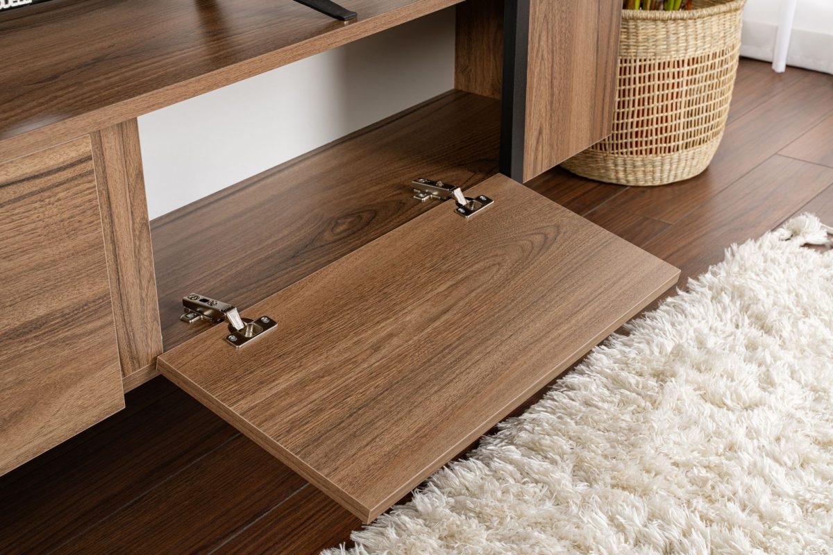 Serenity - Walnut, Black – ТВ комода - Image 5