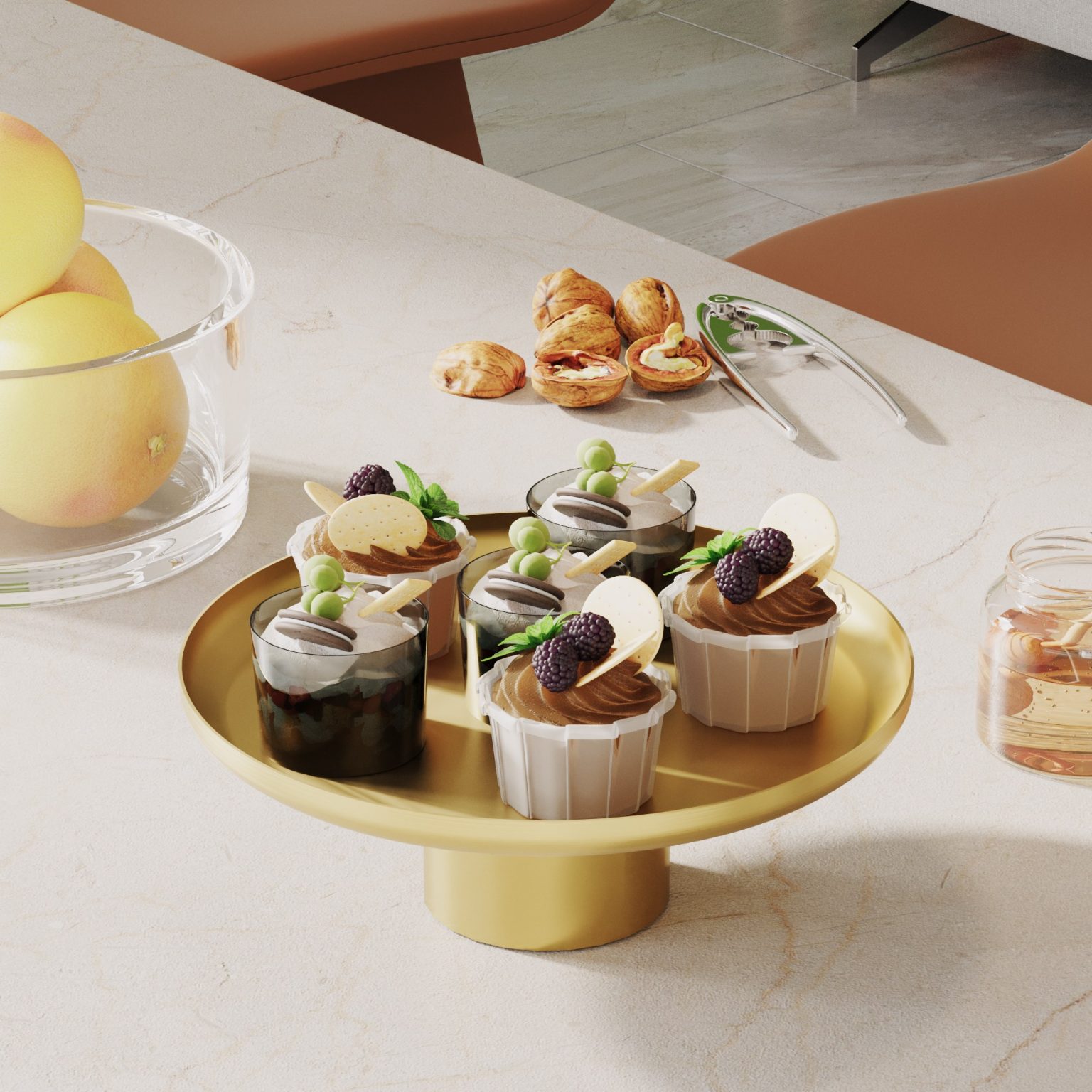 Nısıros-B - Gold – Декоративен метален додаток - Image 2