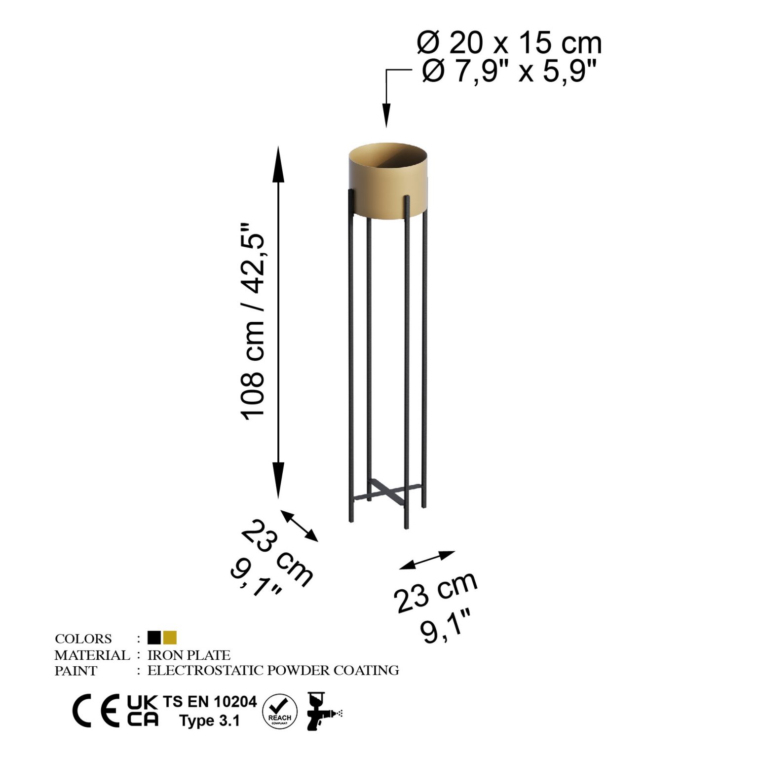 GED-024-A – Декоративна саксија - Image 6