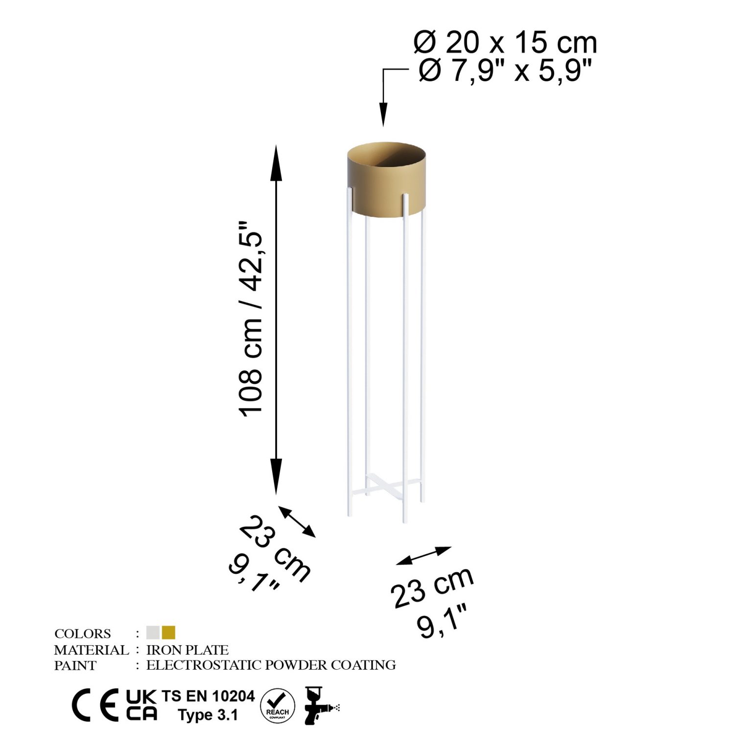 GED-024-C – Декоративна саксија - Image 6