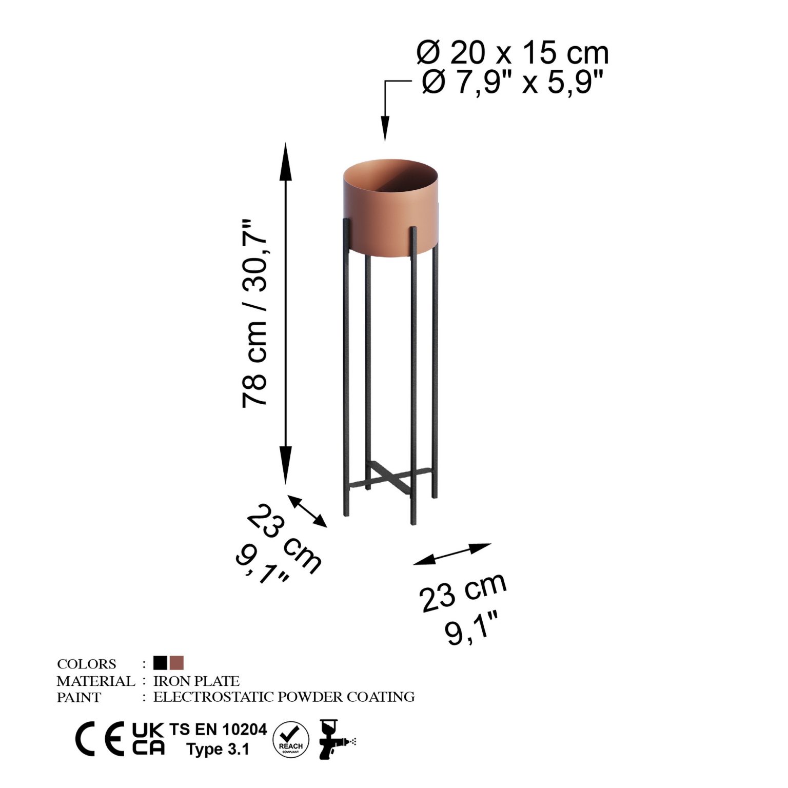 GED-025-B – Декоративна саксија - Image 6