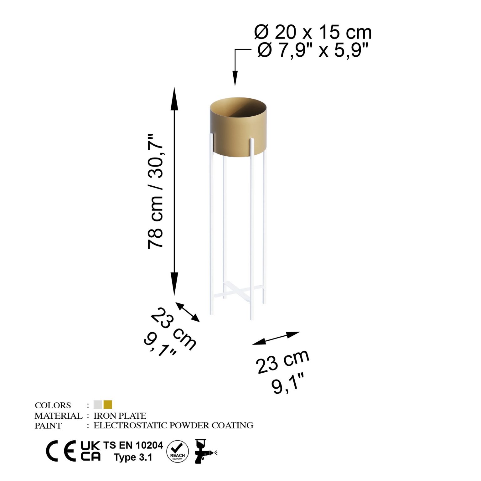GED-025-C – Декоративна саксија - Image 6
