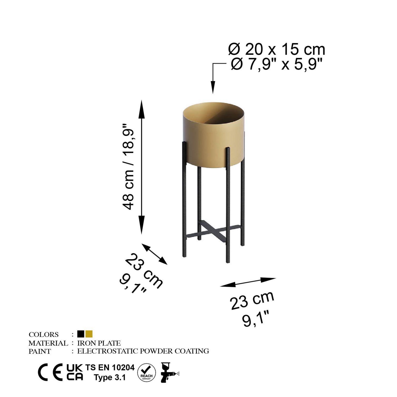 GED-026-A – Декоративна саксија - Image 6