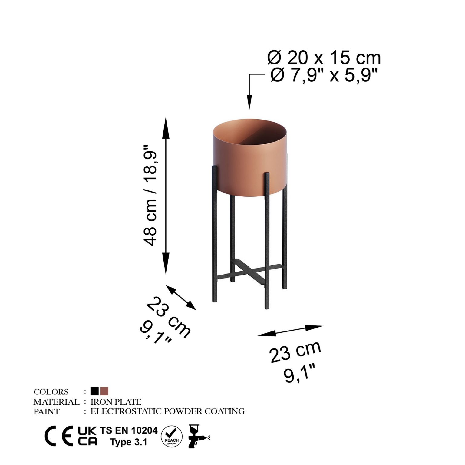 GED-026-B – Декоративна саксија - Image 6