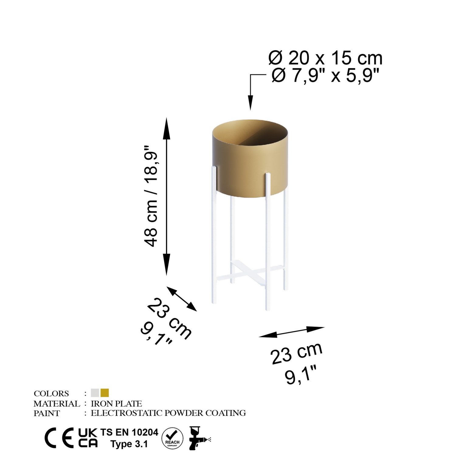GED-026-C – Декоративна саксија - Image 6