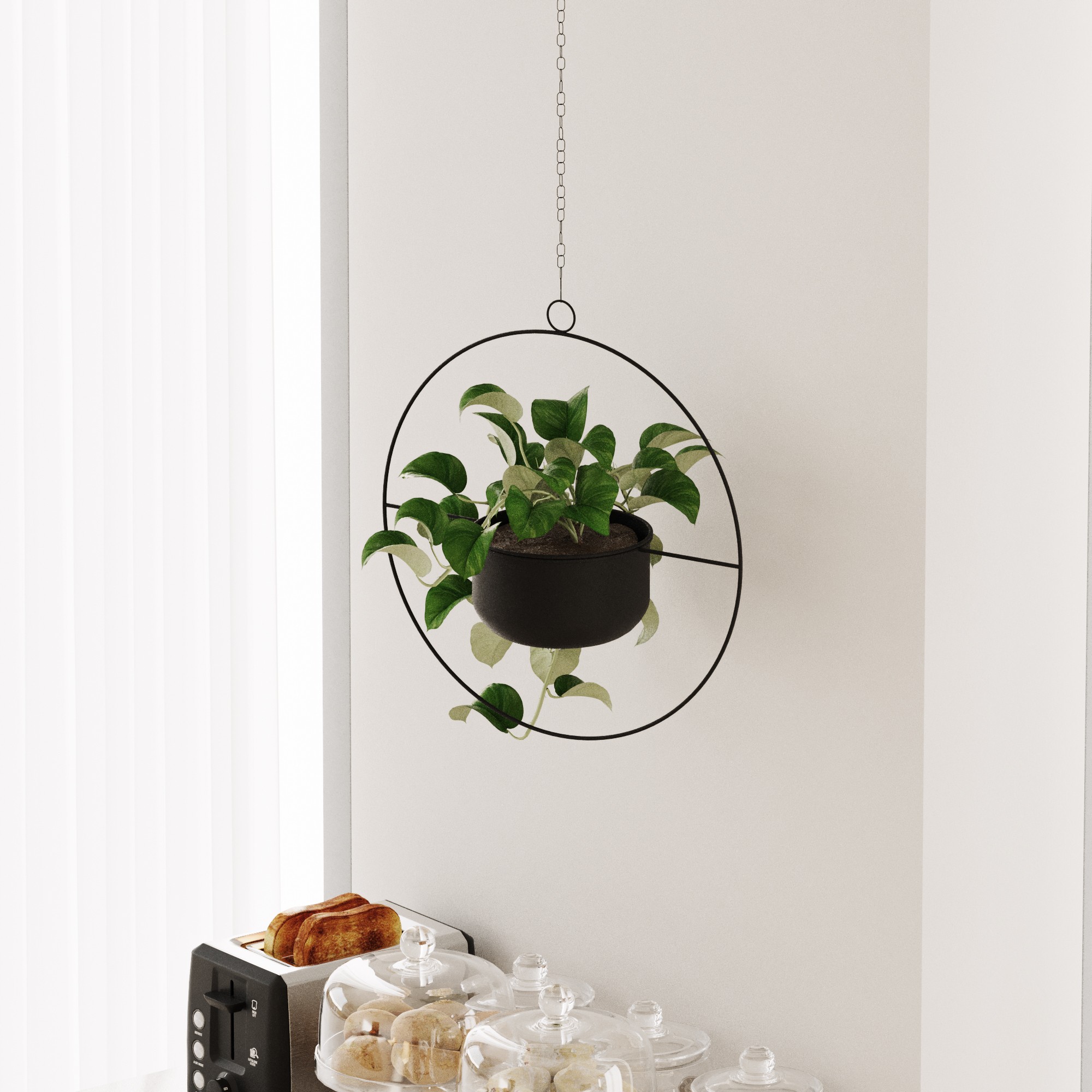 247HFM120120-201.jpg Payanda - Black – Декоративна саксија - Image 1