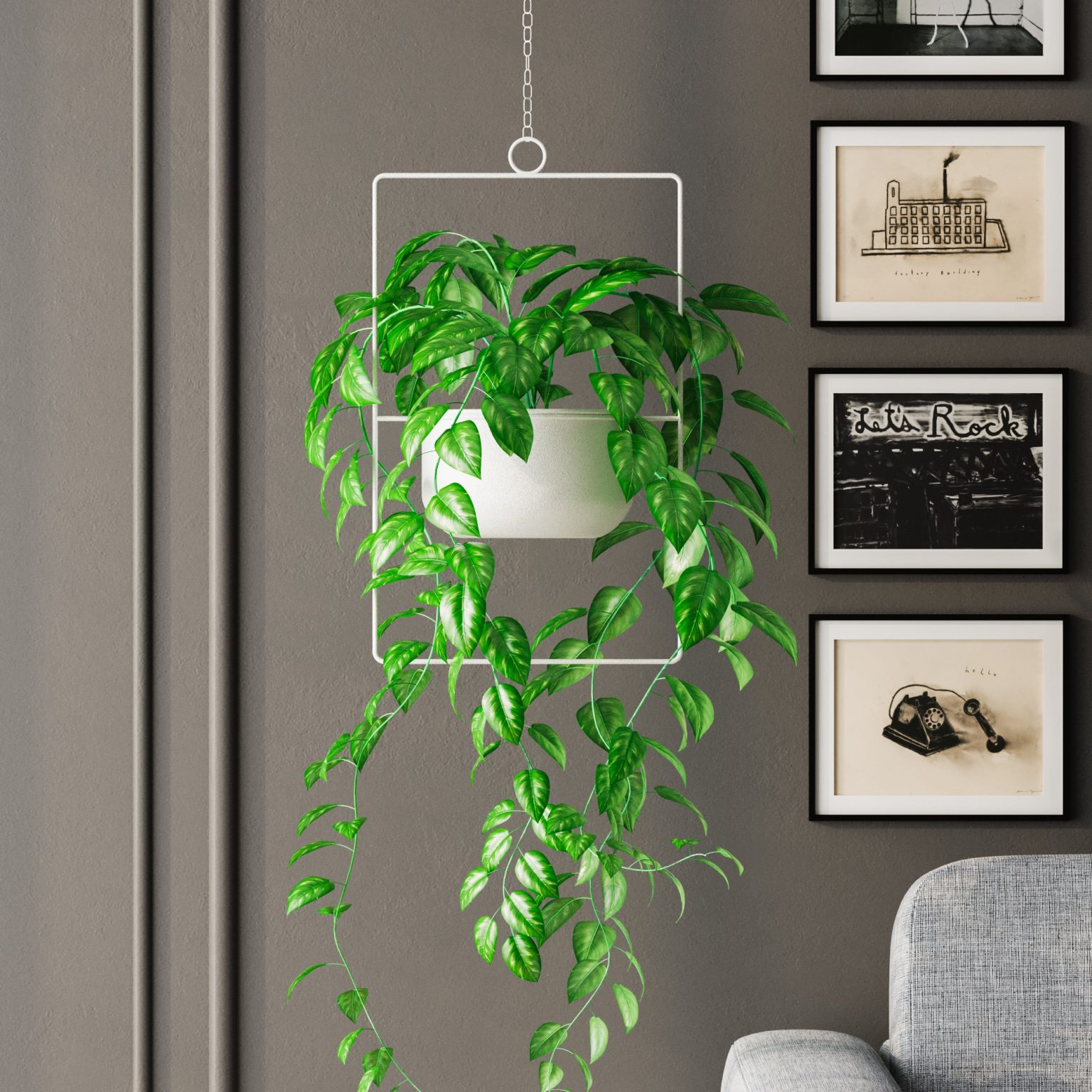 Parapet - White – Декоративна саксија - Image 3