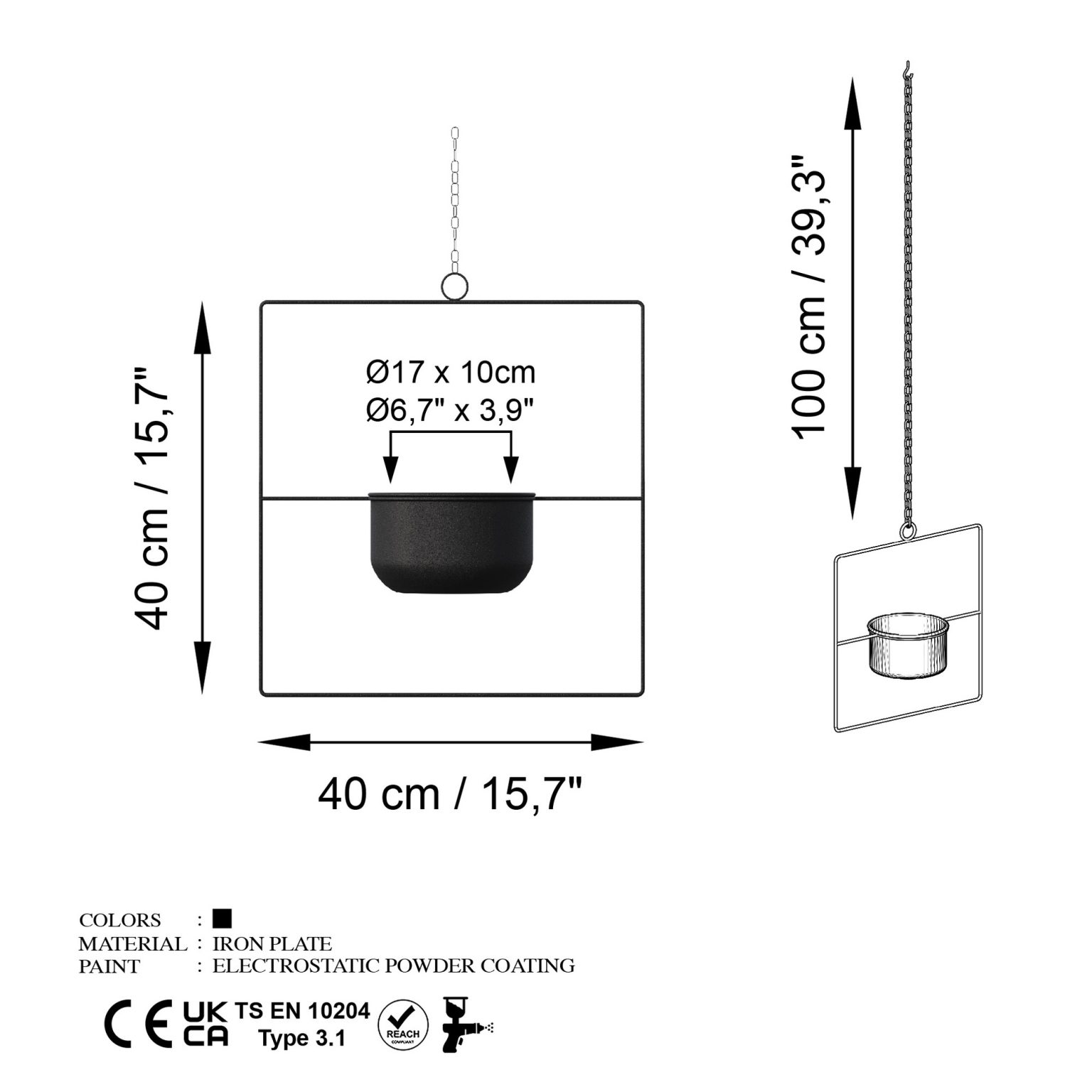 Pandantif - Black – Декоративна саксија - Image 7