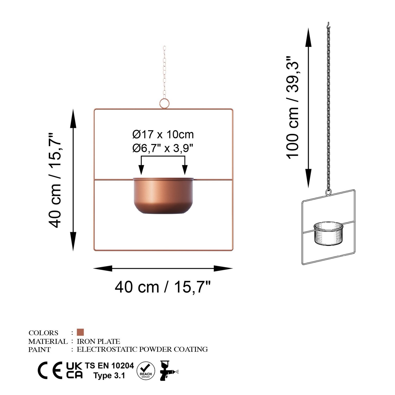 Pandantif - Copper – Декоративна саксија - Image 7