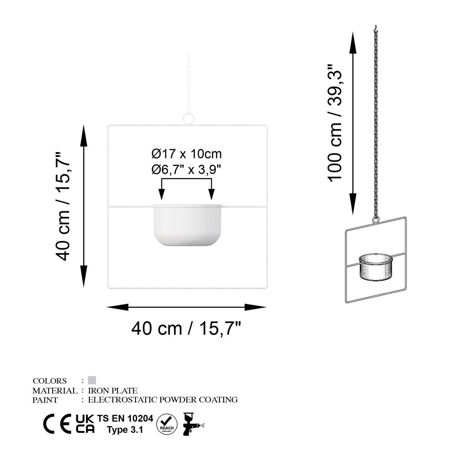 Pandantif - White – Декоративна саксија - Image 7