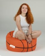 Basketball Kids Pouf - Tile Red – Lazy Bag - Image 4