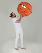 Basketball Kids Pouf - Tile Red – Lazy Bag - Image 8