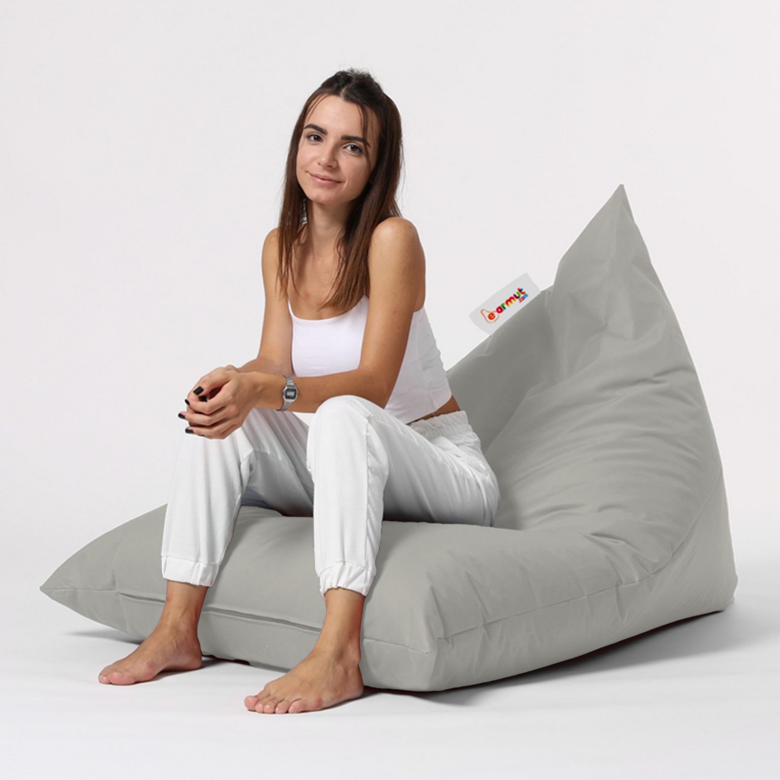 Pyramid Big Bed Pouf - Fume – Lazy Bag - Image 3