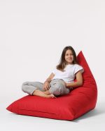 Pyramid Big Bed Pouf - Red – Lazy Bag