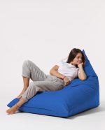 Pyramid Big Bed Pouf - Blue – Lazy Bag - Image 2