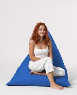 Pyramid Big Bed Pouf - Blue – Lazy Bag - Image 9