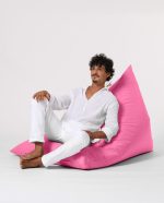 Pyramid Big Bed Pouf - Pink – Lazy Bag - Image 10