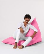 Pyramid Big Bed Pouf - Pink – Lazy Bag - Image 11