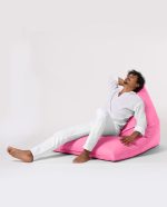 Pyramid Big Bed Pouf - Pink – Lazy Bag - Image 12