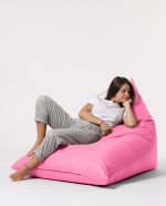 Pyramid Big Bed Pouf - Pink – Lazy Bag - Image 2