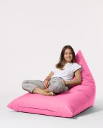 Pyramid Big Bed Pouf - Pink – Lazy Bag - Image 3