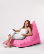 Pyramid Big Bed Pouf - Pink – Lazy Bag - Image 7