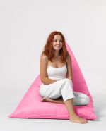 Pyramid Big Bed Pouf - Pink – Lazy Bag - Image 9