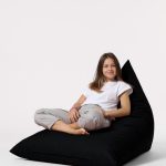 Pyramid Big Bed Pouf - Black – Lazy Bag