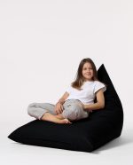 Pyramid Big Bed Pouf - Black – Lazy Bag