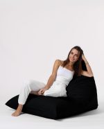 Pyramid Big Bed Pouf - Black – Lazy Bag - Image 4