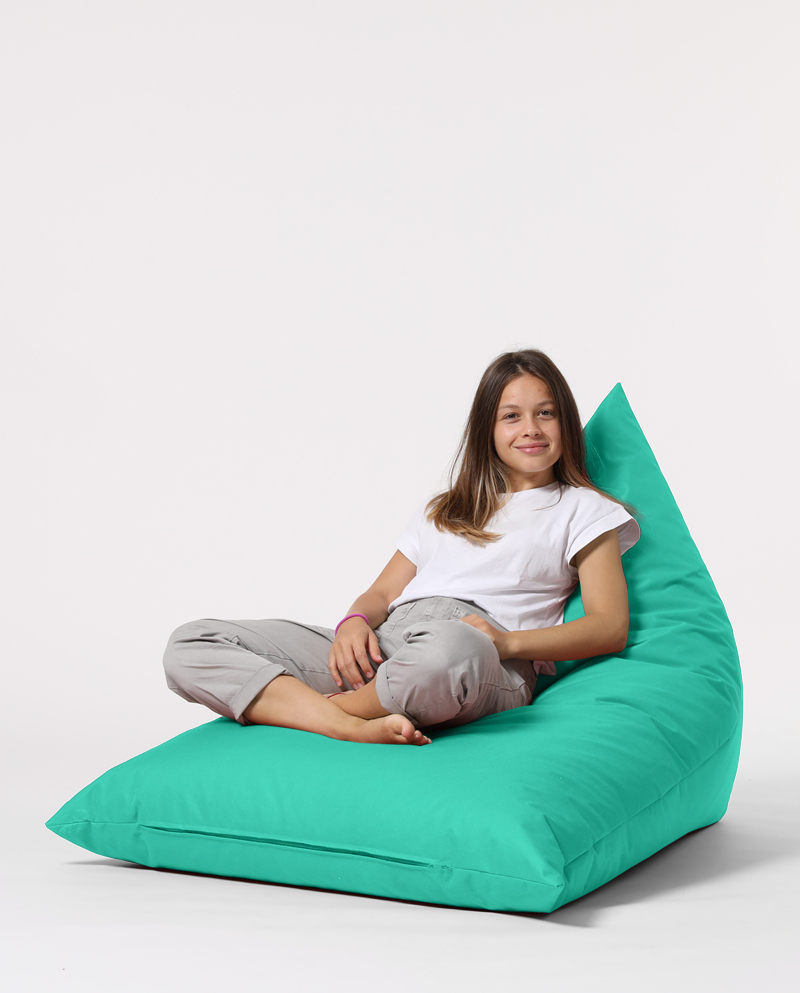 248FRN119920-201.jpg Pyramid Big Bed Pouf - Turquoise – Lazy Bag - Image 1